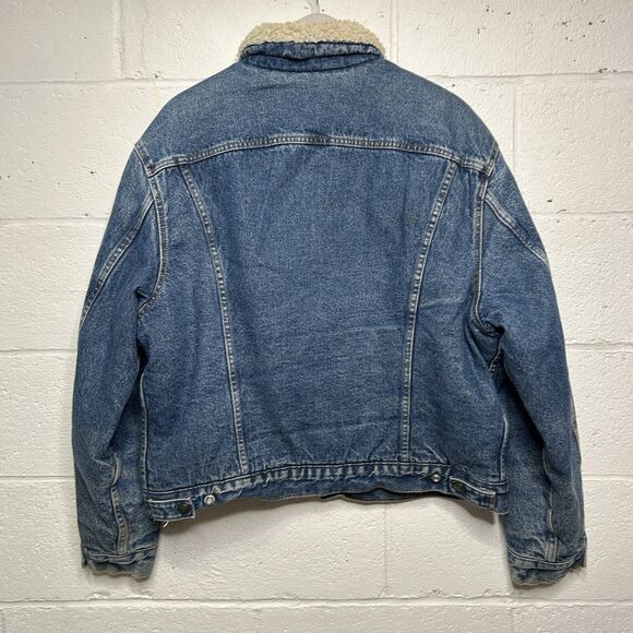 Vintage Levi’s Sherpa Lined Denim Trucker Jacket 70608 0216 - Picture 2 of 7
